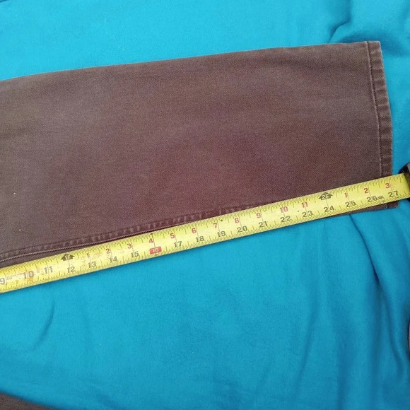 4/$15 Vintage Cabelas Women's Work Jeans Brown Size 36 Short High Waisted - Picture 8 of 9